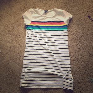 Rainbow stripe dress/shirt thing